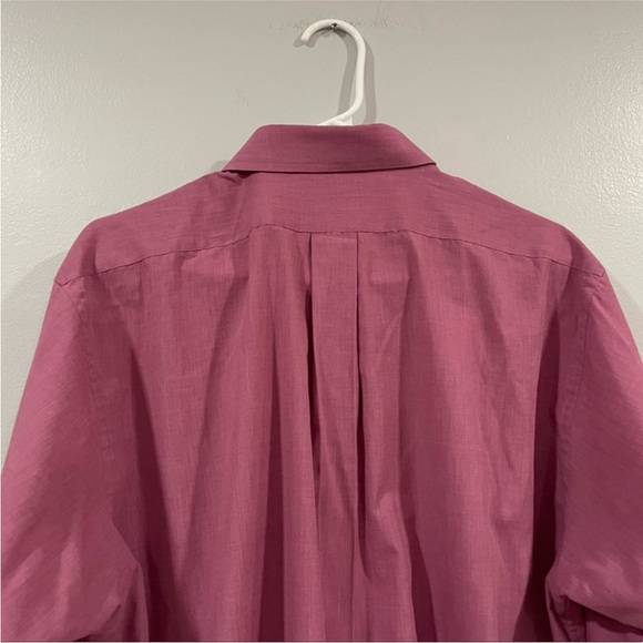 Chaps Pink Mauve Button Down Long Sleeve Shirt 16- 16 1/2 34/ 35 Large L - Picture 5 of 9